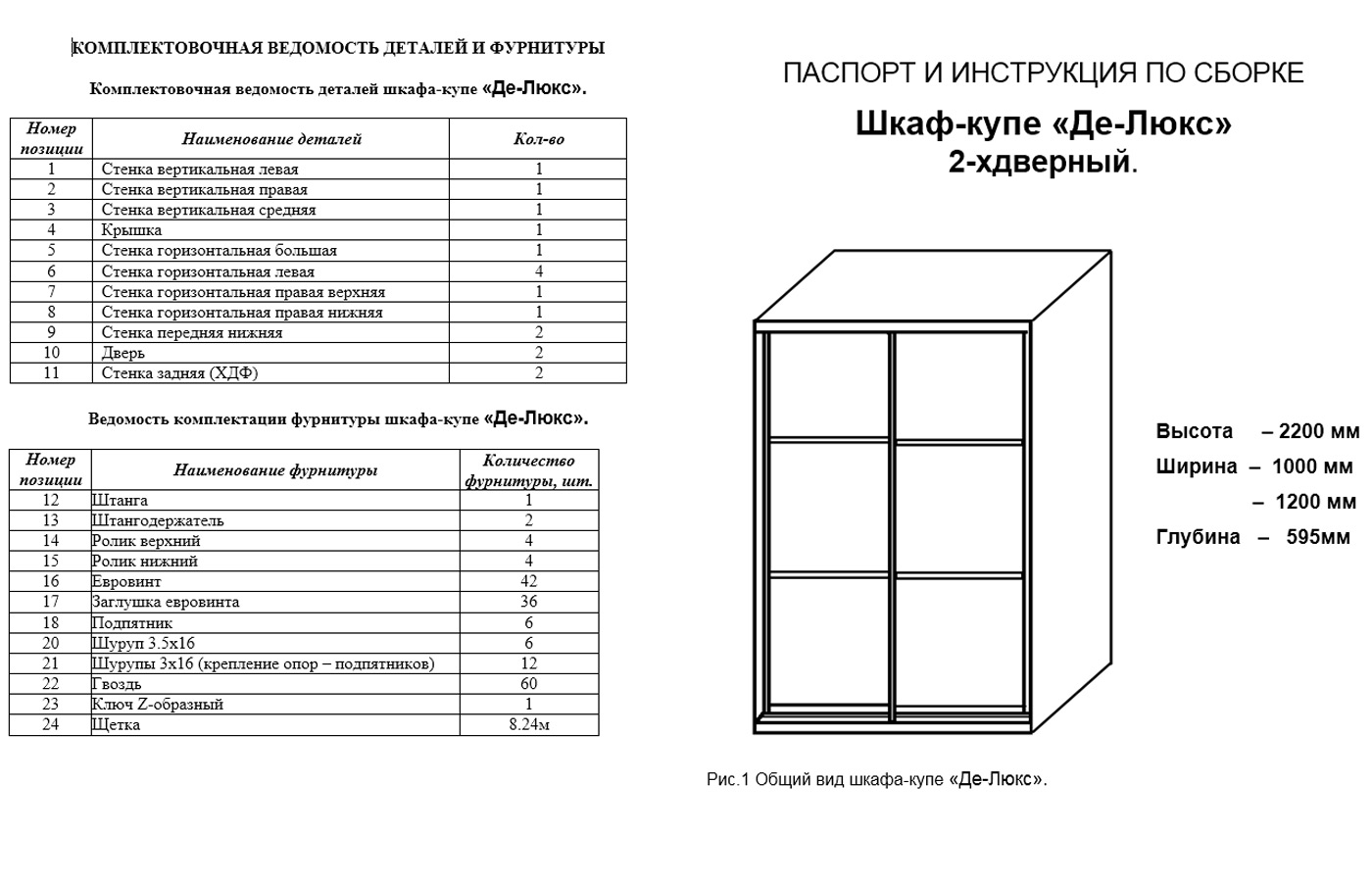 Шкаф купе Мэри премиум 2000